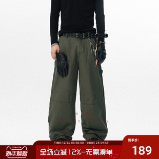 男宽松直筒阔腿潮牌高街长裤 休闲裤 复古工装 JHYQ净化眼球秋冬美式