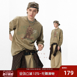 T恤男情侣法斗犬印花卫衣 水洗重磅320G长袖 JHYQ净化眼球美式 秋季