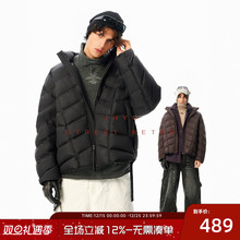 JHYQ美式廓形立领90白鸭绒轻便排骨羽绒服男冬季保暖面包服外套