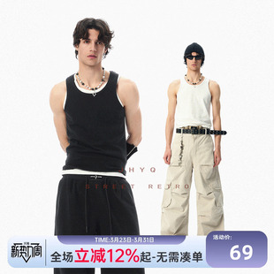 健身弹力内搭无袖 坎肩棉打底汗衫 背心男夏季 JHYQ纯色打底衫