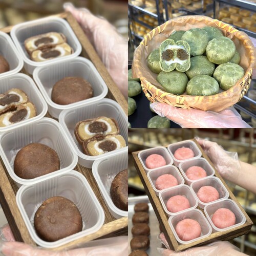 【夹心四拼】0蔗糖全麦龙井酥白桃乌龙酥生椰可可软心酥中式糕点