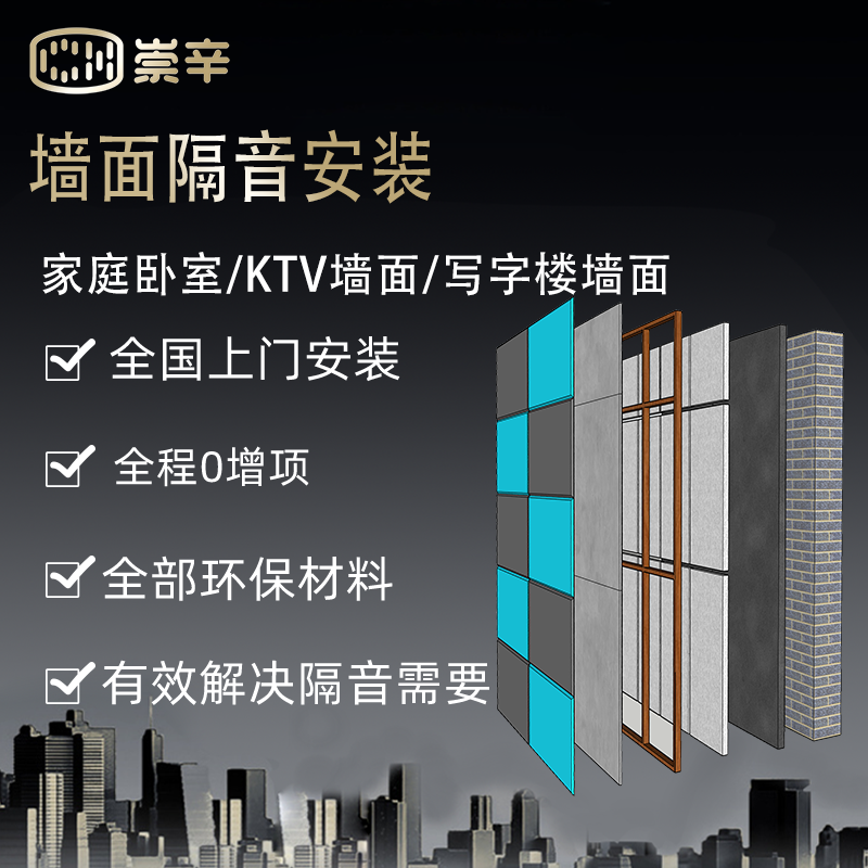 阻尼隔音隔音板墙卧室墙面墙体隔断天花板家用室内装修材料隔墙板
