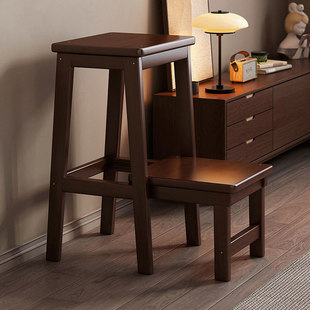 家用实木梯凳摺叠梯人字梯加厚梯椅多功能凳子两用登高楼梯小梯子