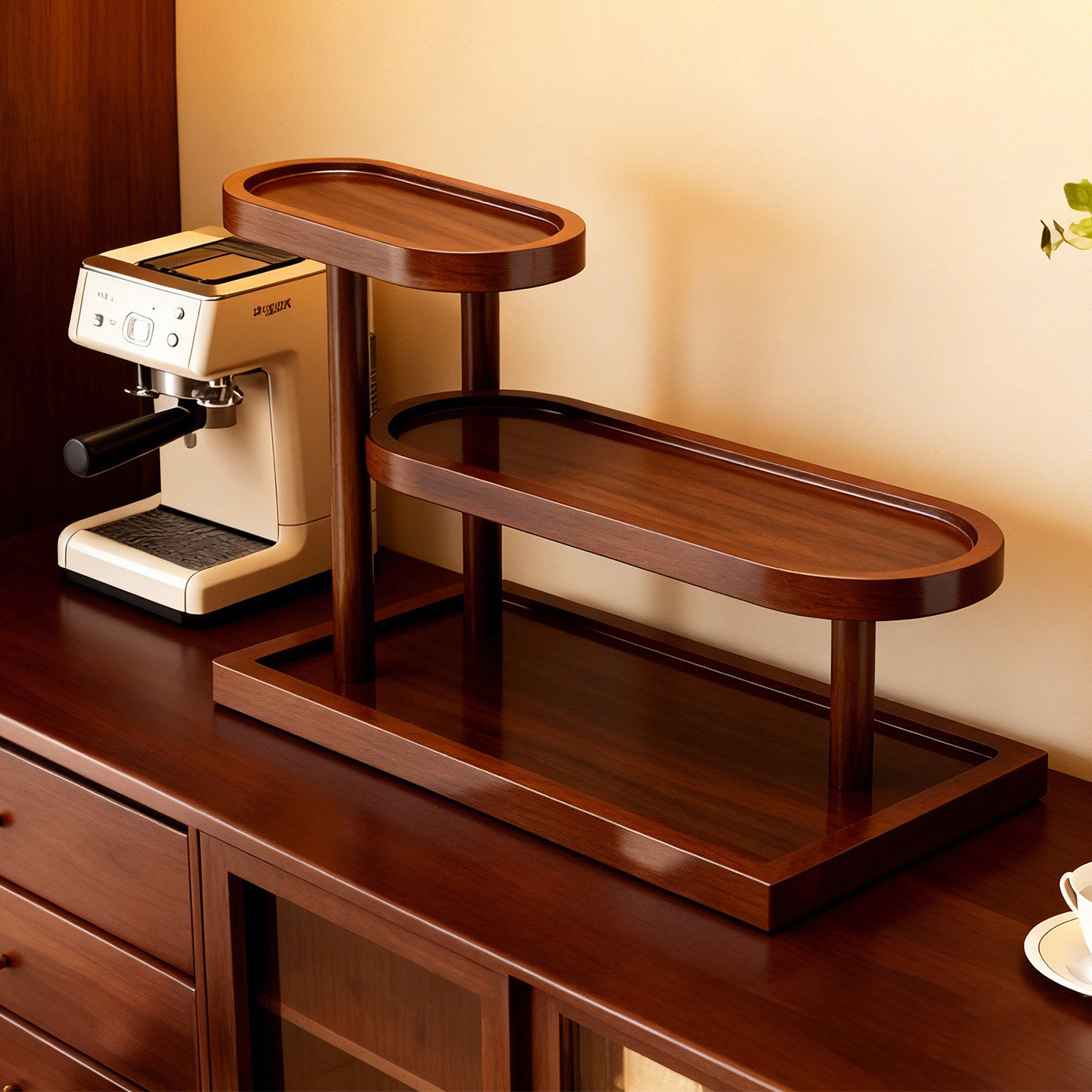 桌面置物架家用餐桌台面多层杯架办公桌收纳水杯架子咖啡杯整理架