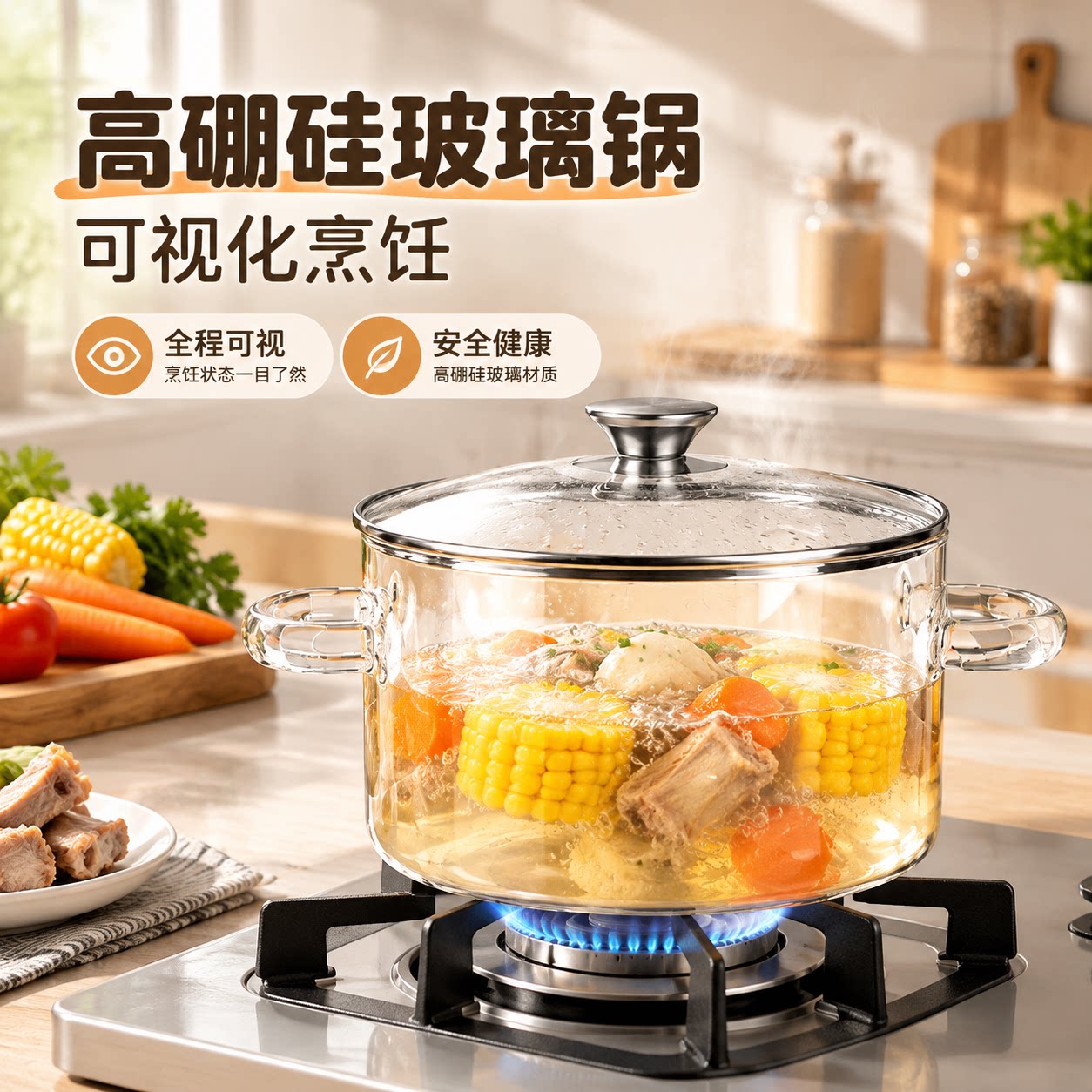 德国进口高硼硅明火耐高温炖锅