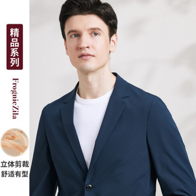 【挺括有型】男式西服时尚暗格纹商务休闲通勤百搭长袖西服外套男