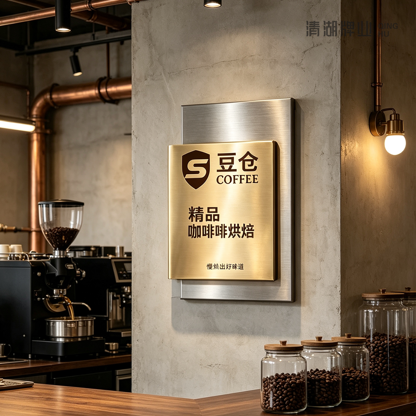 工作室logo定制不锈钢门牌匾