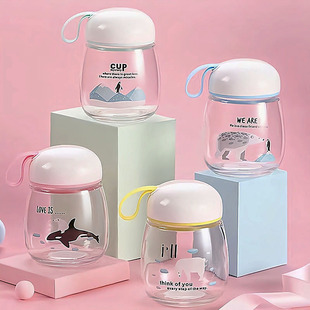 耐高温玻璃杯女士高颜值可爱水杯小巧迷你便携玻璃水杯子女随手杯