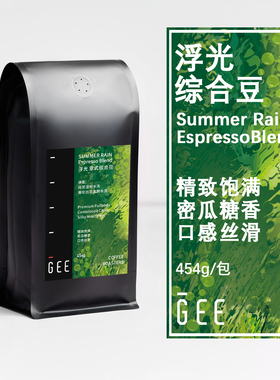 GEE咖啡浮光综合豆意式浓缩美式黑咖奶咖拼配油脂醇厚水果香454g