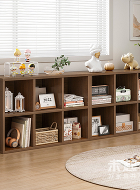 家用实用型落地收纳储物柜大容量格子柜书架阅读架矮书柜MQ2929