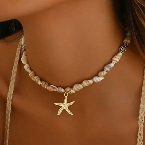 New Beach Style Seashell Necklace Beaded Choker Necklaces fo