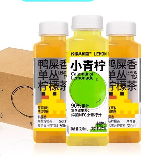柠檬共和国小青柠汁300ml*24瓶常温复合果汁饮料休闲饮品果汁图片