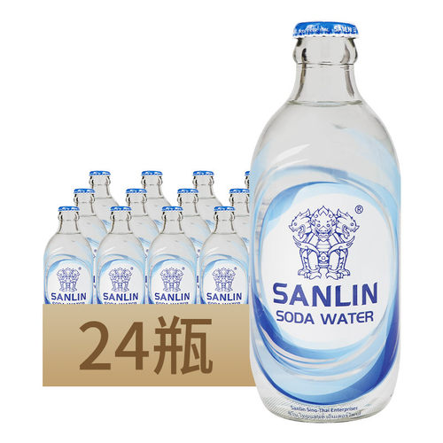 三麟/SANLIN苏打水气泡水335ml*24瓶装0糖0脂0卡苏打汽水