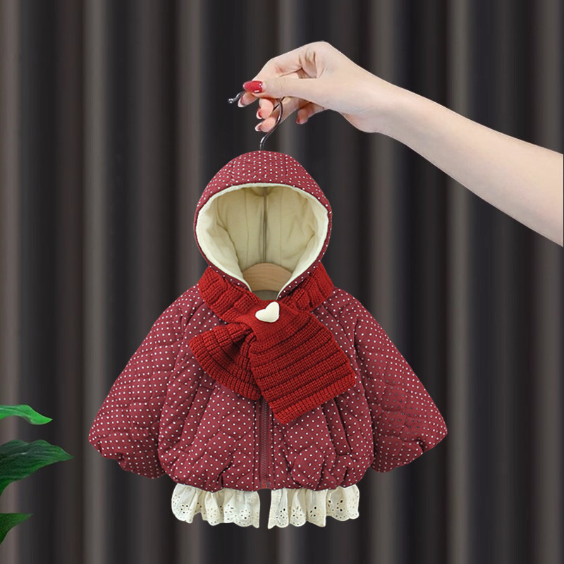 女宝宝加绒加厚棉服2025冬季