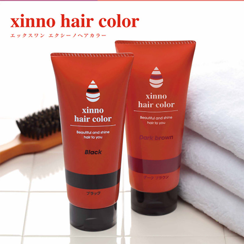【日本直邮】XINNO 纯植物遮盖白发染发膏护发素型温和不过敏160g