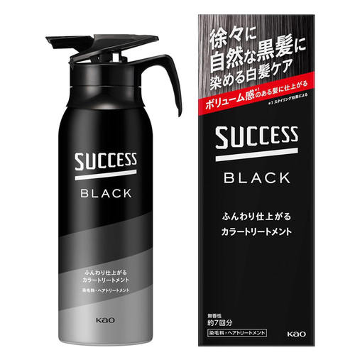 日本直邮花王kao/SUCCESS BLACK天然植物遮白发染发霜温和无刺激