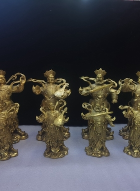 纯铜四大天王金刚佛像四大金刚神像客厅家居装饰品金刚护发铜佛像