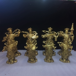 纯铜四大天王金刚佛像四大金刚神像客厅家居装饰品金刚护发铜佛像