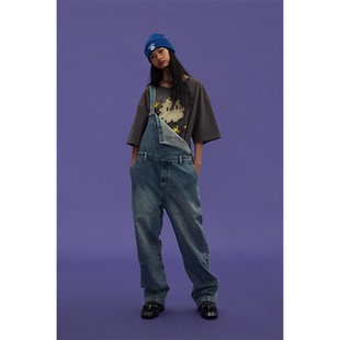 GOODBAI GOODEES洗水牛仔背带裤