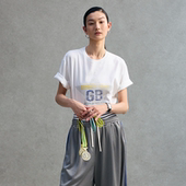 GOODBAI T恤 星星logo水洗印花圆领oversize短袖 athletic