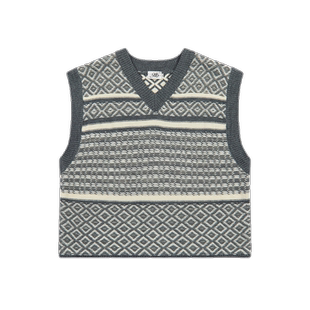 GOODBAI 916 撞色拼接提花针织毛衣背心