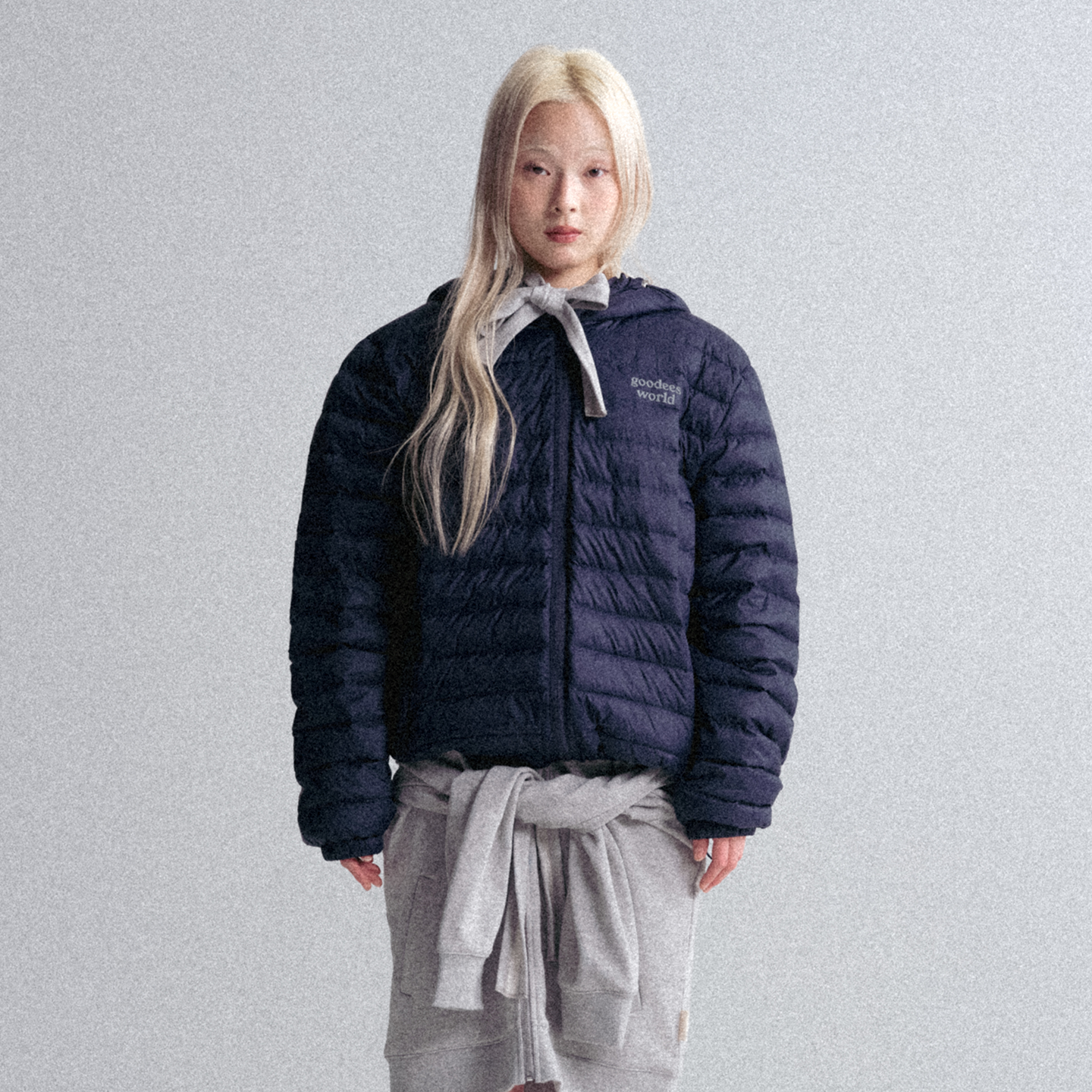 GOODBAI GOODEES 冬季新款猫耳朵帽羽绒夹克外套