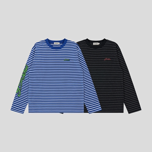 GOODBAI 'RETRO LOGO'条纹长袖T恤