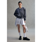 GIRLS GOODBAI athletic撞色印花条纹薄棒球外套