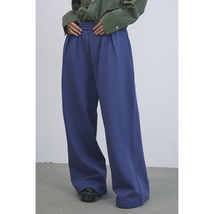 slogan刺绣收腰阔腿卫裤 GOODBAI 916