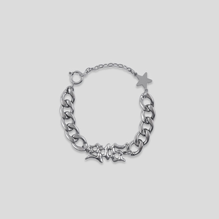 GOODBAI 异形logo吊坠金属可调节手链 916