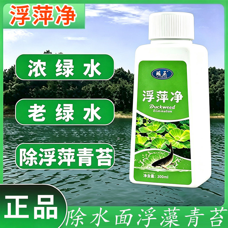 鱼池净水剂鱼塘净水除藻去苔剂青苔清除剂鱼缸除浮萍清池塘变清