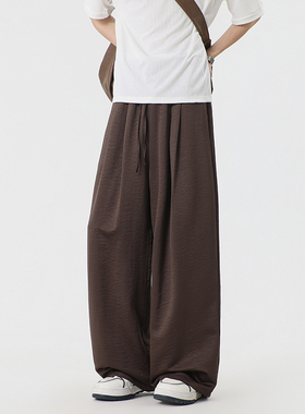 K1103  冰丝垂感慵懒风山本裤拖地裤阔腿休闲裤男潮 特P32无差价