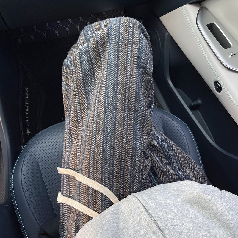 K162美拉德宽松垂感条纹休闲裤男潮直筒阔腿长裤子特P40无差价,男装休闲裤,电商A115