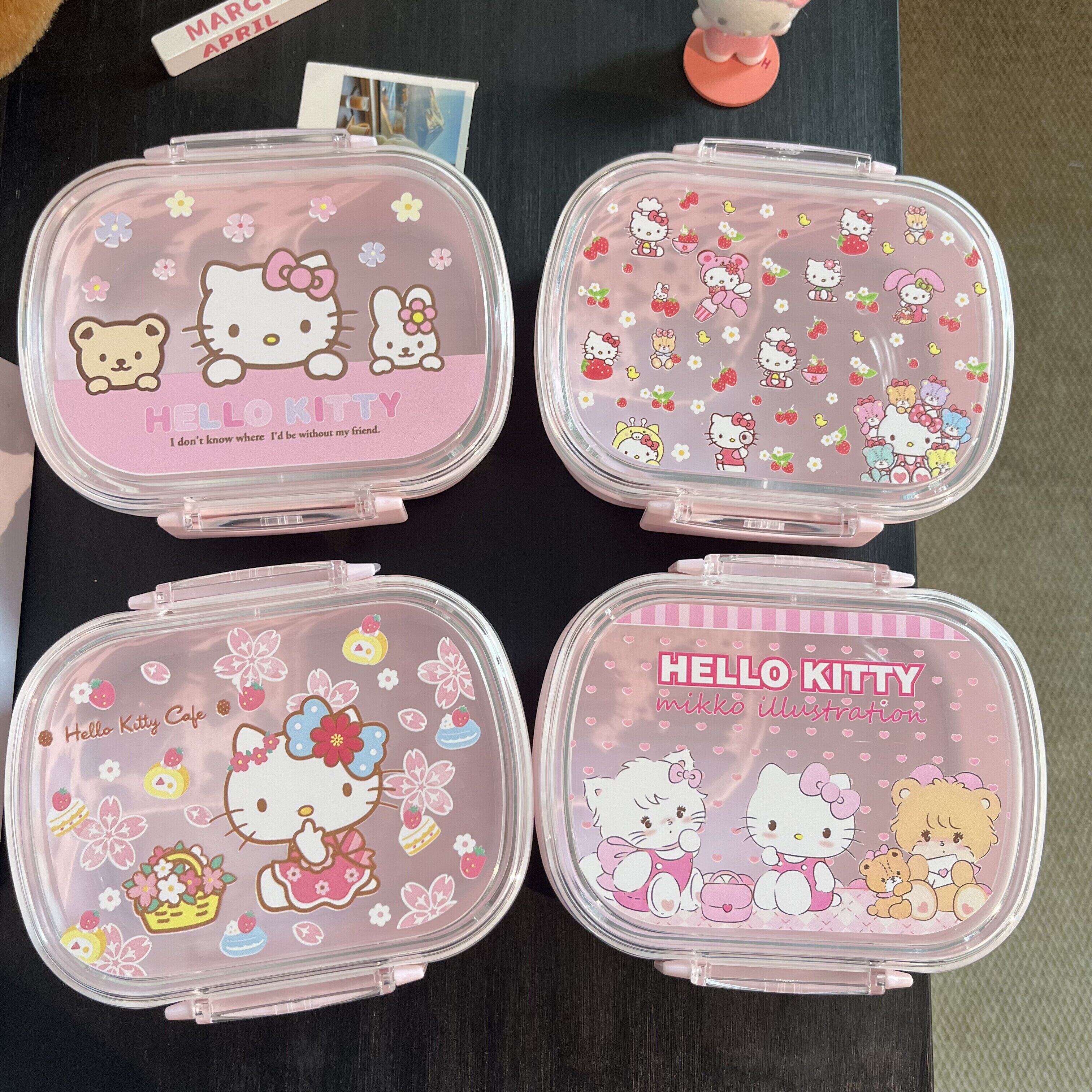 日本可爱密封便当盒饭盒水果轻食点心儿童卡通零食微波PP餐盒