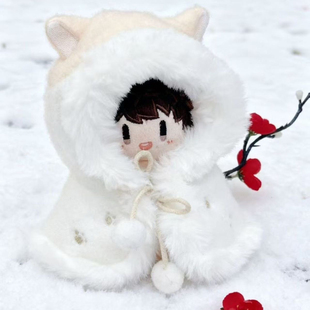 20cm厘米棉花娃娃衣服披风 猫咪踏雪娃衣睡袋小斗篷换装 衣服10