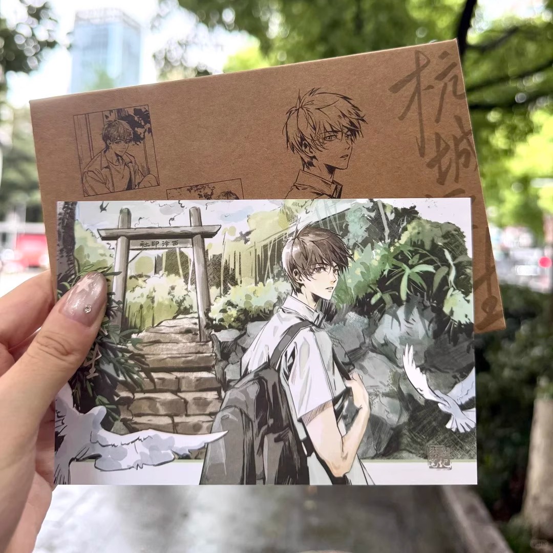 盗墓笔记周边稻米节杭城浮生明信片吴邪张起灵王胖子卡片打卡拍照