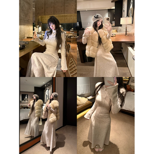 针织秋冬显瘦连衣裙 慵懒松弛半高领长袖 秋澄LeeAutumn 欧若lady