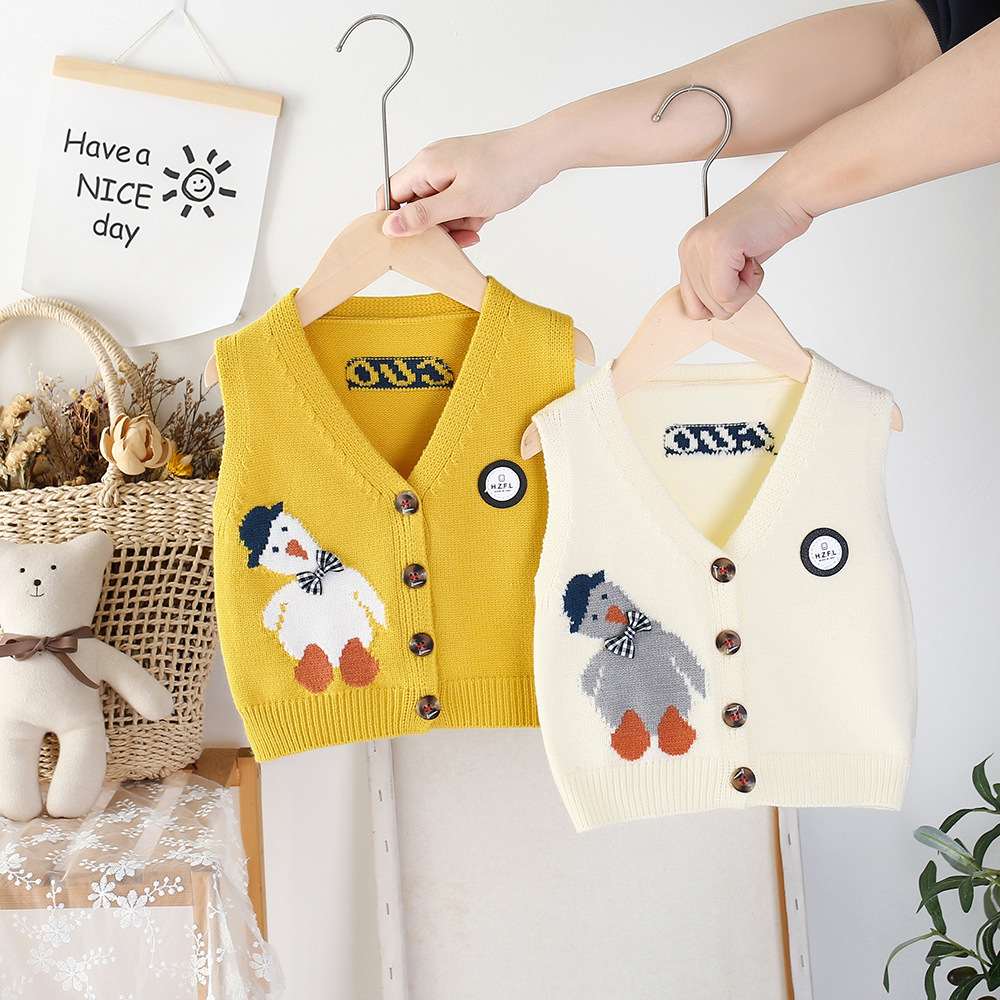 品牌专柜男女童针织马甲开衫