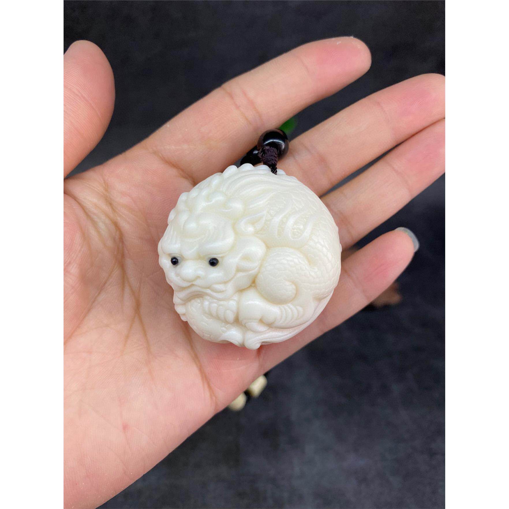 文玩象牙果手把件只进不