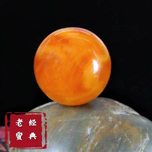 天然老蜜蜡圆珠散珠单颗金刚星月菩提腰珠顶珠配珠文玩配件