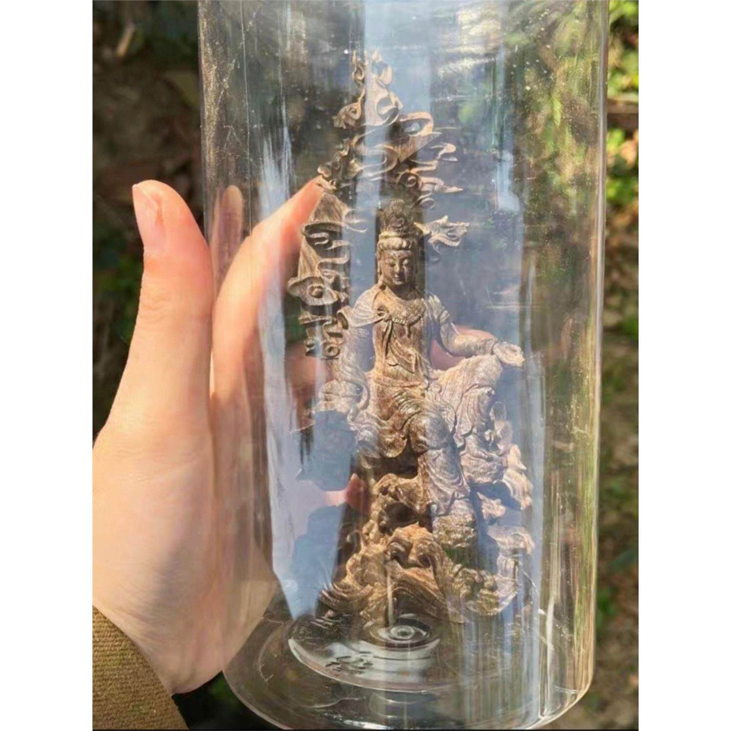 印尼沉香木雕自在水月观