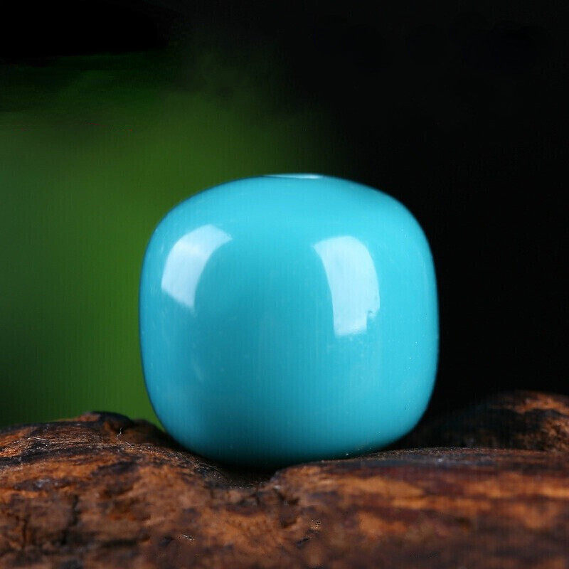天然高瓷绿松石散珠10MM