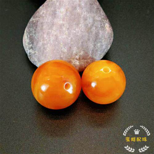 天然老蜜蜡圆珠散珠圆珠单颗金刚星月菩提腰珠顶珠文玩配件