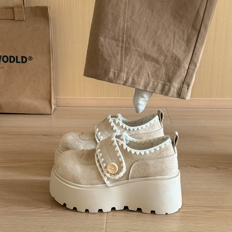 厚底勃肯鞋女2025秋新款小个子皮带扣一脚蹬松糕底复古乐福鞋单鞋,女鞋,勃肯鞋/软木鞋,淘宝优惠券,粉丝福利购,淘宝优惠卷