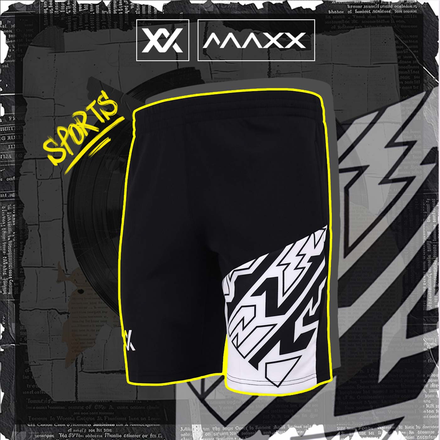 夏季时尚黑色宽松印花运动短裤男款透气速干五分羽毛球运动裤