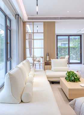 prado普拉多沙发写意双面棉麻无扶手小户型客厅沙发两面坐沙发床