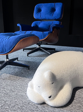 网红趴趴熊休闲躺椅设计师异型布艺沙发北极熊墩儿童成人酣睡沙发