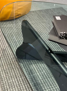 野口勇茶几钢化玻璃茶几桌子原木实木小户型客厅家用轻奢北欧复古