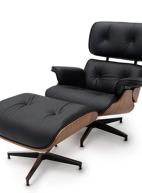 出口版本伊姆斯躺椅加大经典复刻EAMES胡桃木休闲单人椅高端舒服