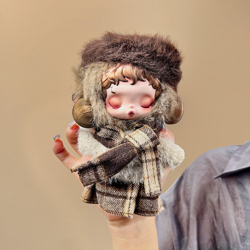 SP光织园沐木娃衣巧克棕套装适用于泡泡玛特毛绒公仔挂件衣服套装